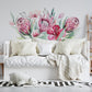 Pink Tropical Flowers Wall Stickers