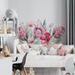 Pink Tropical Flowers Wall Stickers