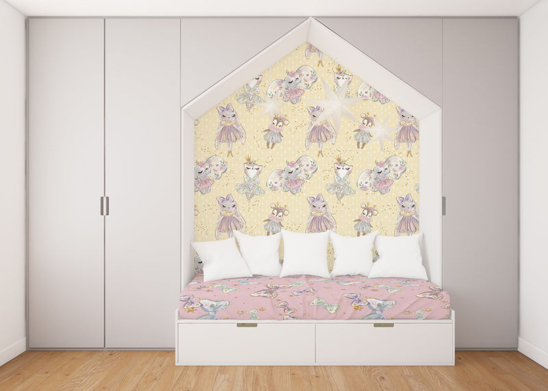 Girls Nursery Wallpaper, Princess Wallpaper
