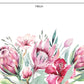 Pink Tropical Flowers Wall Stickers