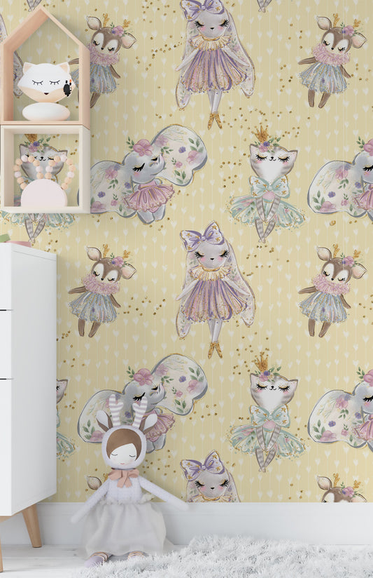 Girls Nursery Wallpaper, Princess Wallpaper