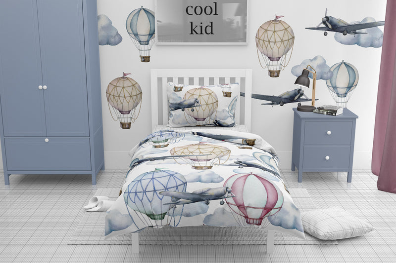 Retro Hot Air Balloon Wall Stickers