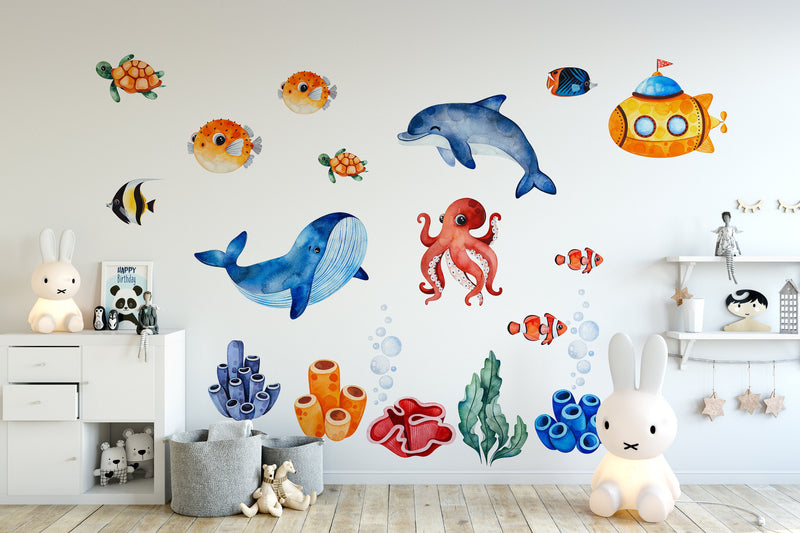 Sea Life Creatures Wall Stickers