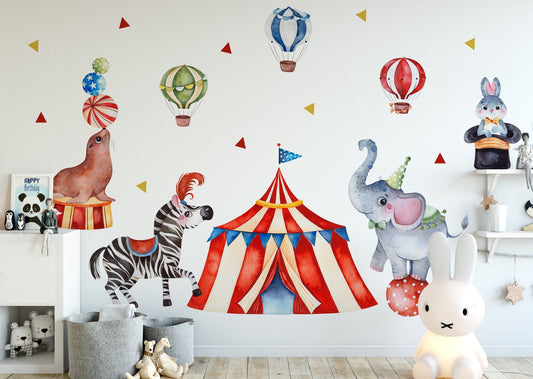 Circus Wall Stickers, Clown Nursery Decor