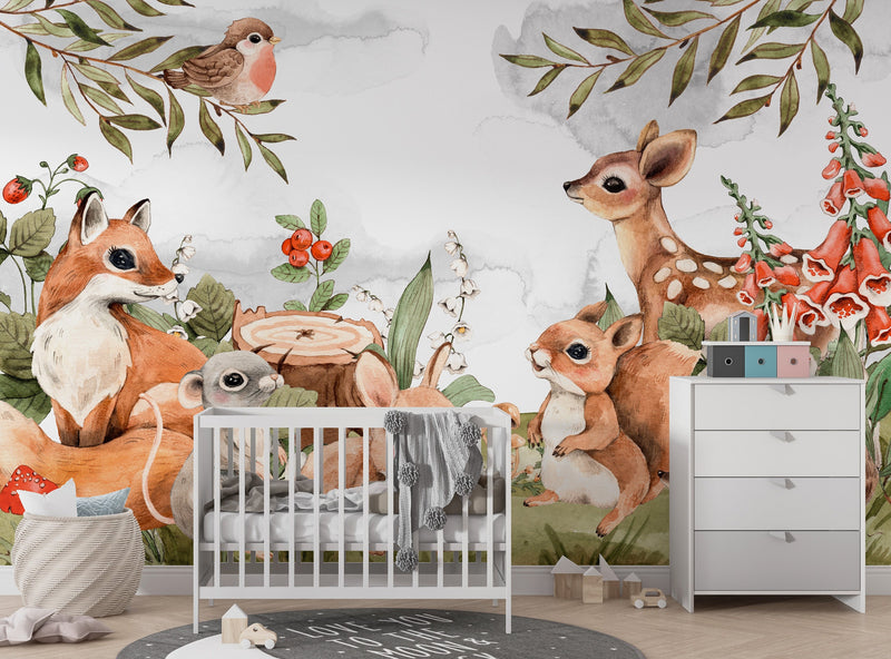 Forest Wallpaper, Woodland Wall Mural