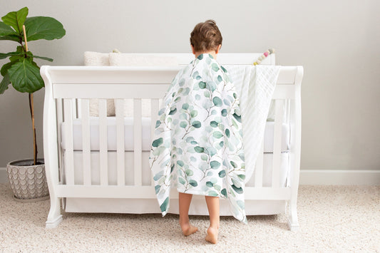 Eucalyptus Blanket, Bed Throw, Leave Baby Blanket