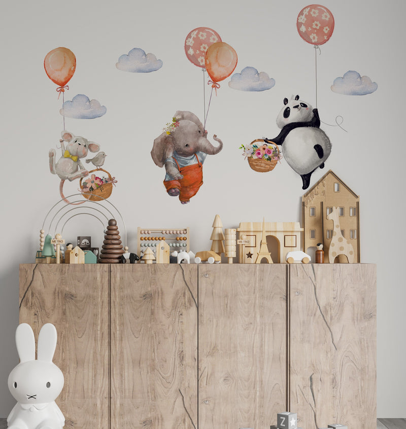 Cute Flying Animals Wall Stickers