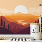 Sunset Mural Wallpaper, Mountains Wallpaper