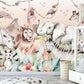 BOHO Mural Wallpaper, Safari Wall Mural, Nursery Jungle Animals, Nursery Decor, Kids Wallpaper, Safari Wall Stickers, Safari Wallpaper
