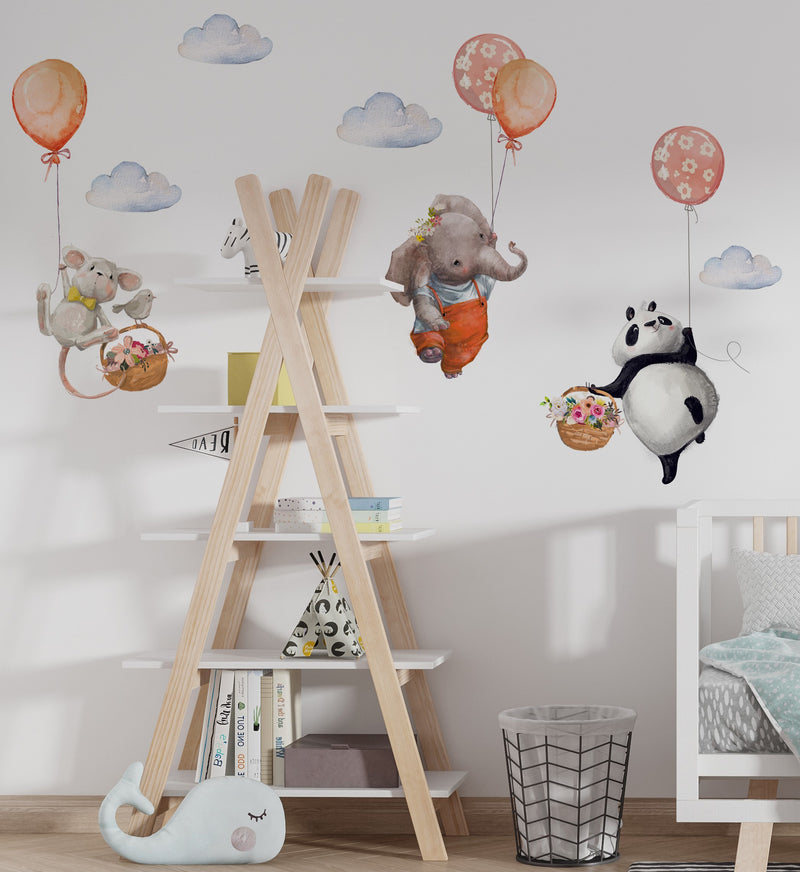 Cute Flying Animals Wall Stickers