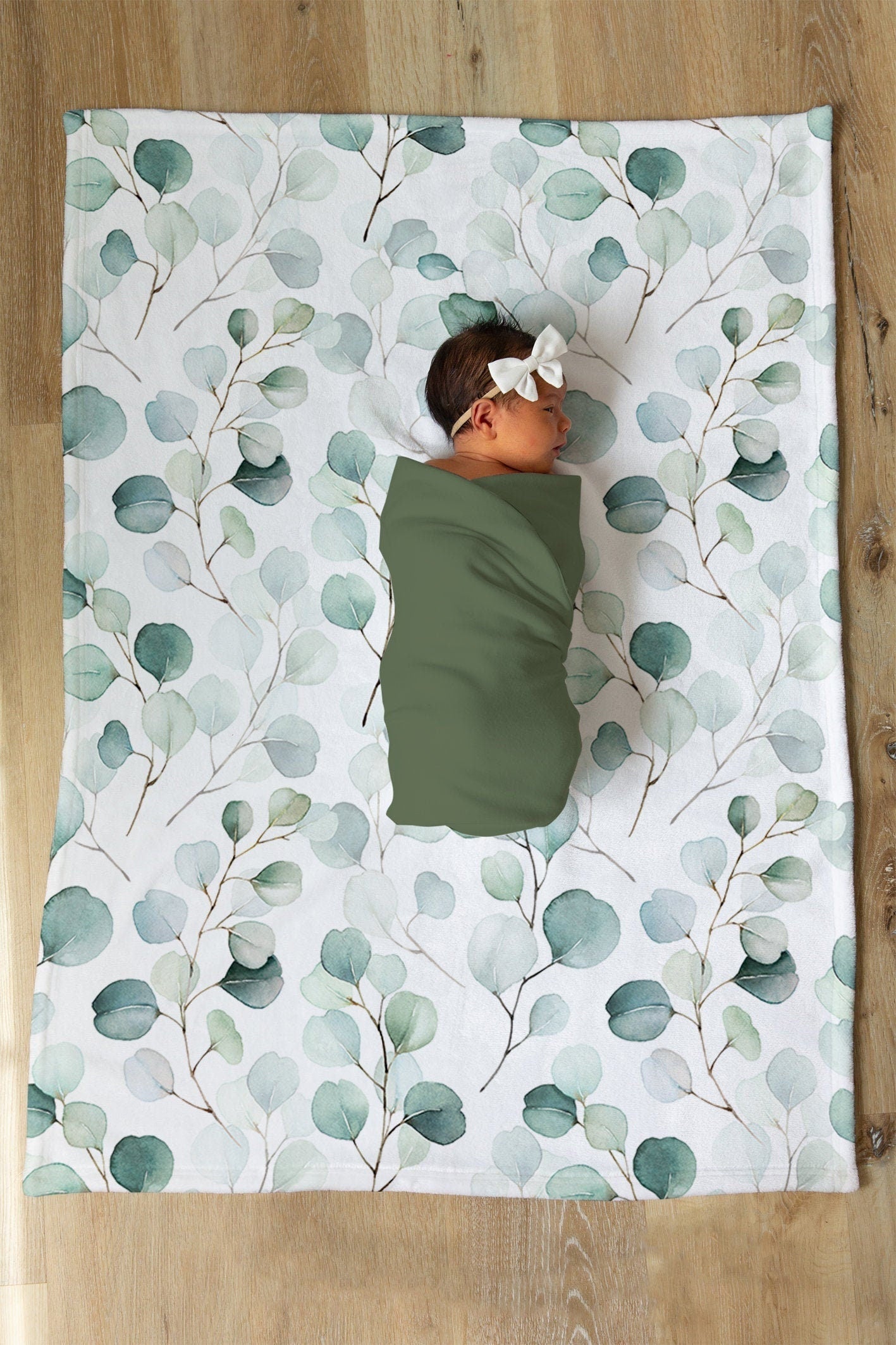Eucalyptus Blanket, Bed Throw, Leave Baby Blanket