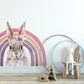 Large Bunny and Rainbow Wall Stickers