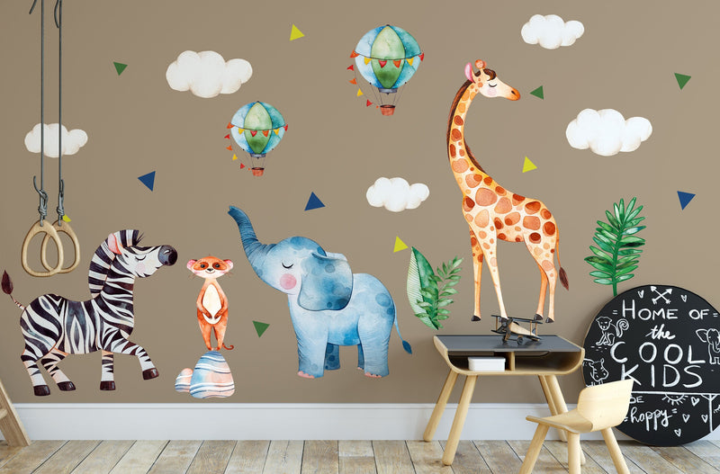 Colourful Safari Wall Stickers