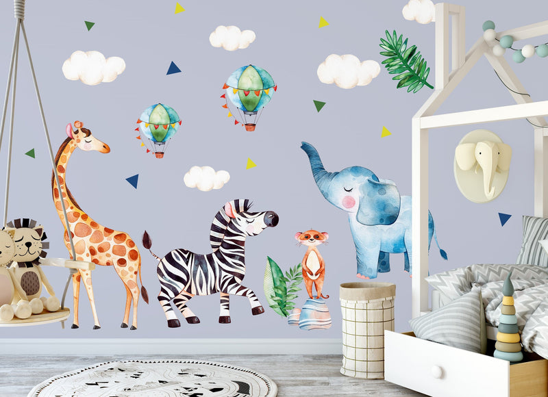 Colourful Safari Wall Stickers