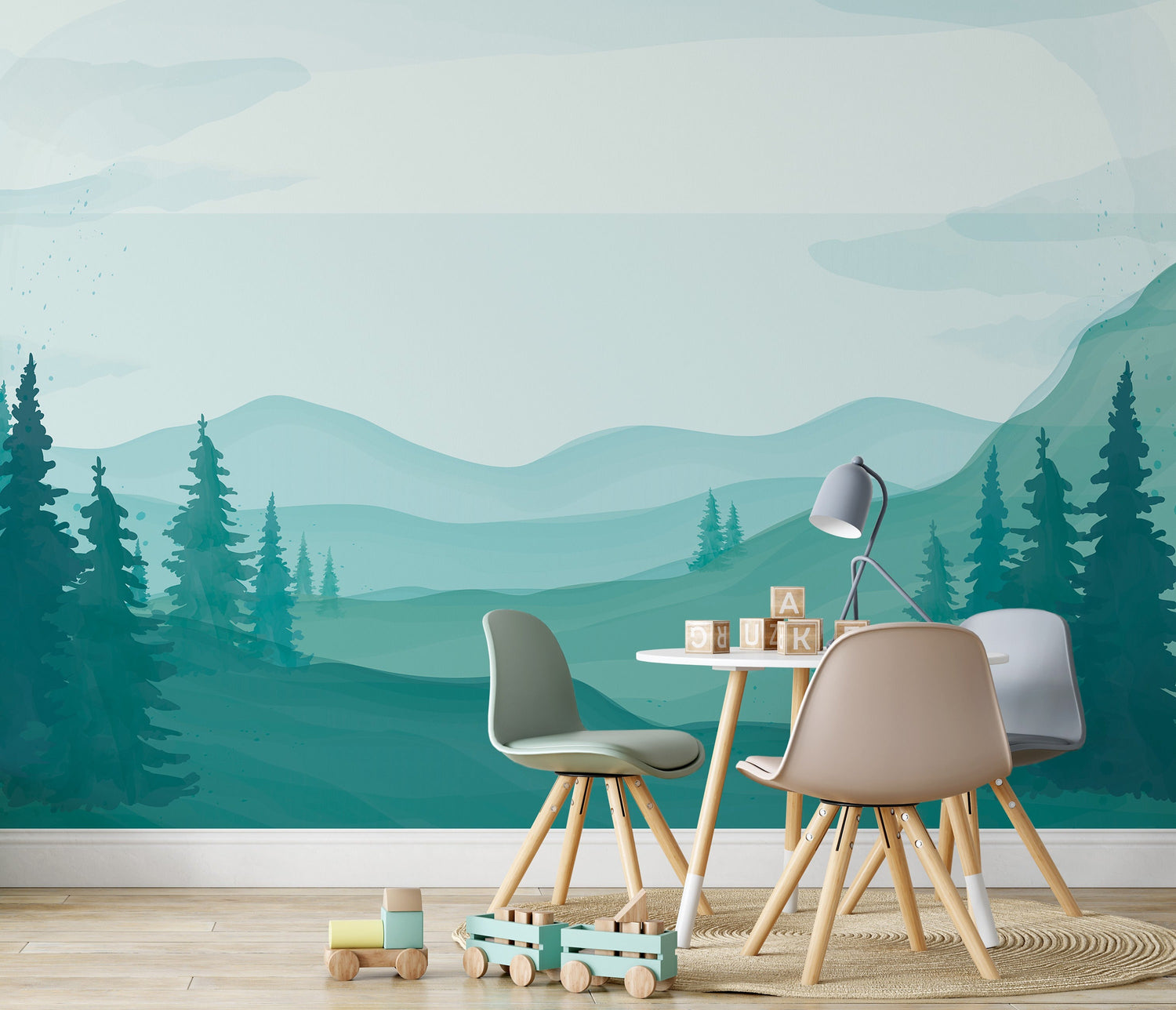 Forest Mural Wallpaper, Mountains Wallpaper