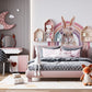 Large Bunny and Rainbow Wall Stickers