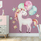 Unicorn and Balloons Wall Stickers