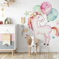 Unicorn and Balloons Wall Stickers