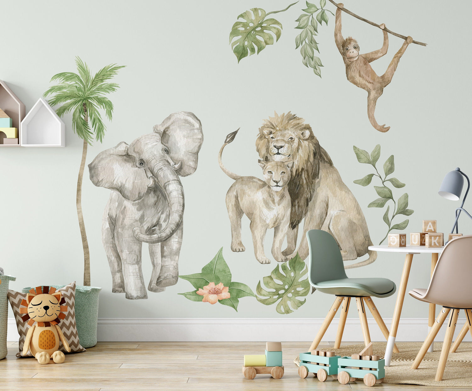 Soft Safari Jungle Wall Stickers