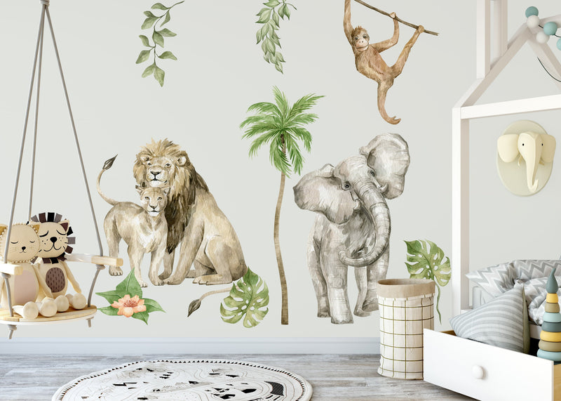 Soft Safari Jungle Wall Stickers