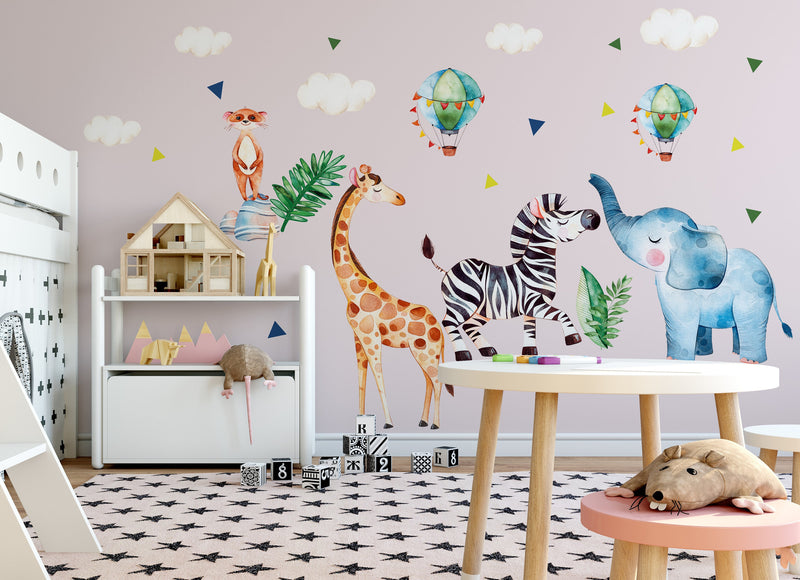 Colourful Safari Wall Stickers