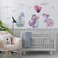 Pink Dinosaur Wall Stickers