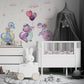 Pink Dinosaur Wall Stickers