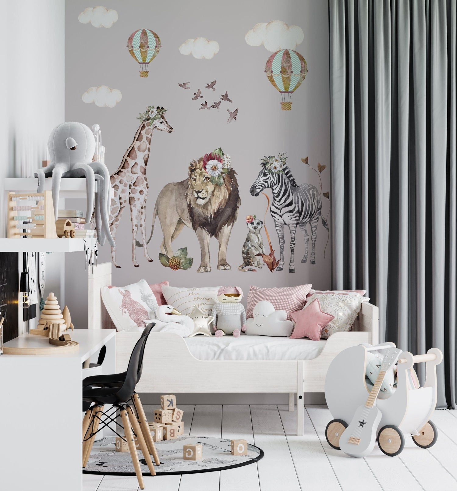 Boho Wall Stickers, Safari Children's jungle Stickers