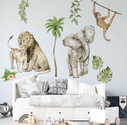 Soft Safari Jungle Wall Stickers