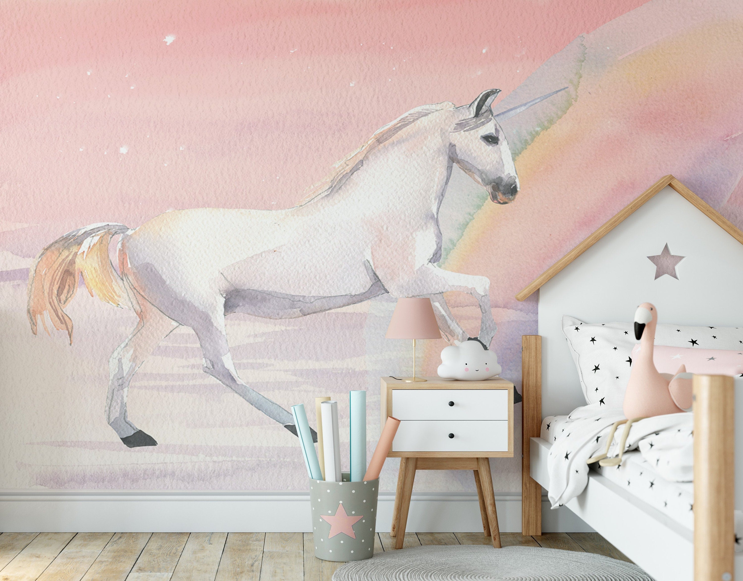 Running Unicorn Wall Mural – MiMA Interiors