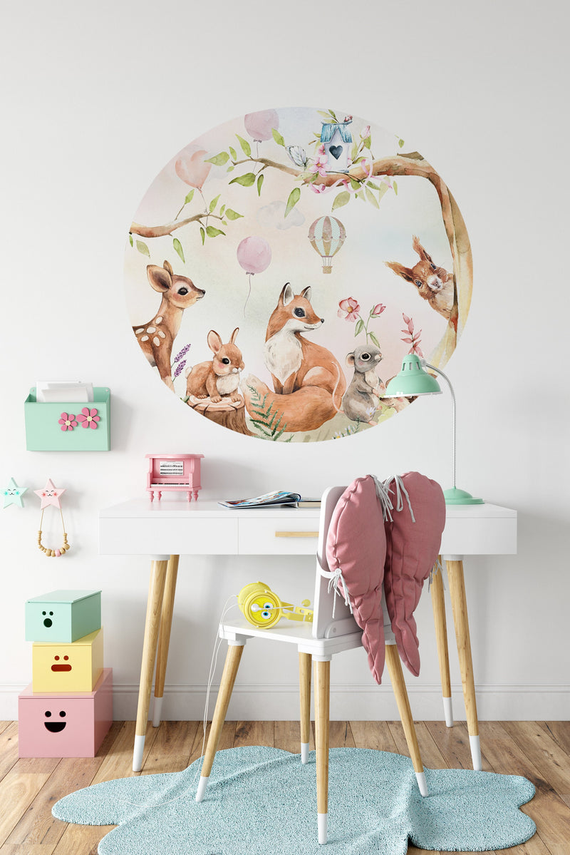 Round Forest Wall Sticker