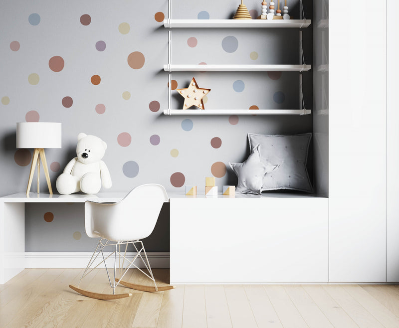 130 Boho Polka Dot Wall Stickers for Kids’ Bedroom