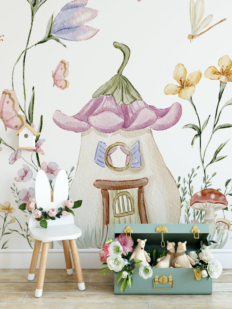 Fairy Mural Wallpaper, Secret Garden and House Wallpaper