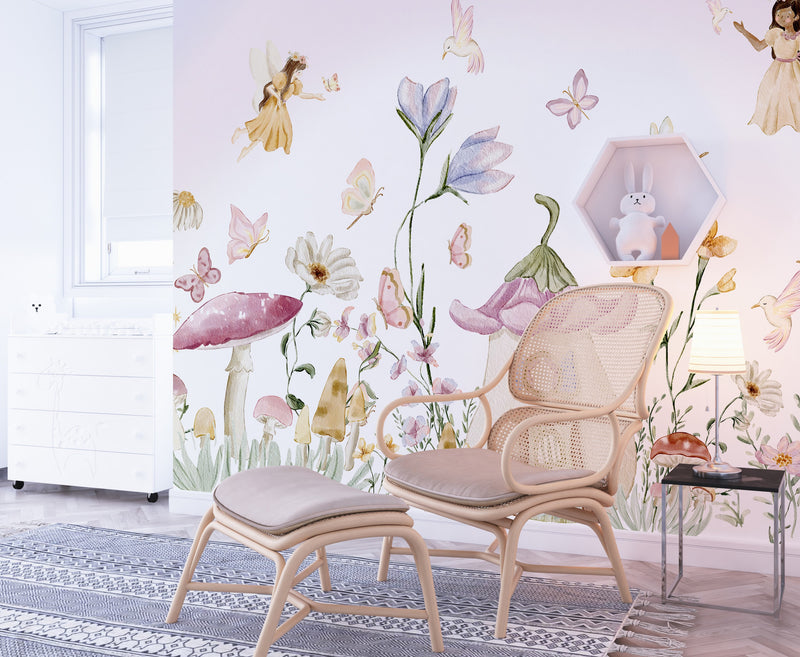 Fairy Mural Wallpaper, Secret Garden and House Wallpaper