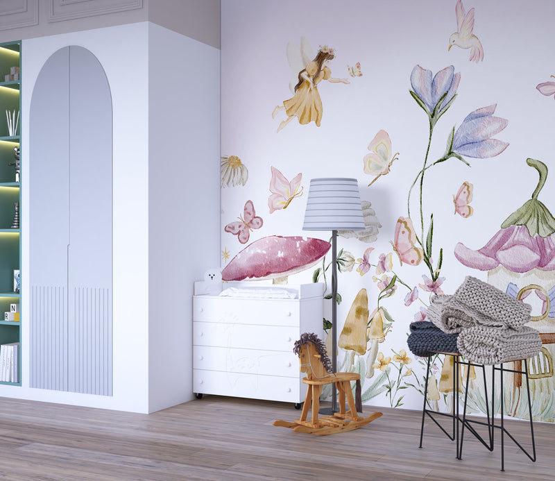 Fairy Mural Wallpaper, Secret Garden and House Wallpaper