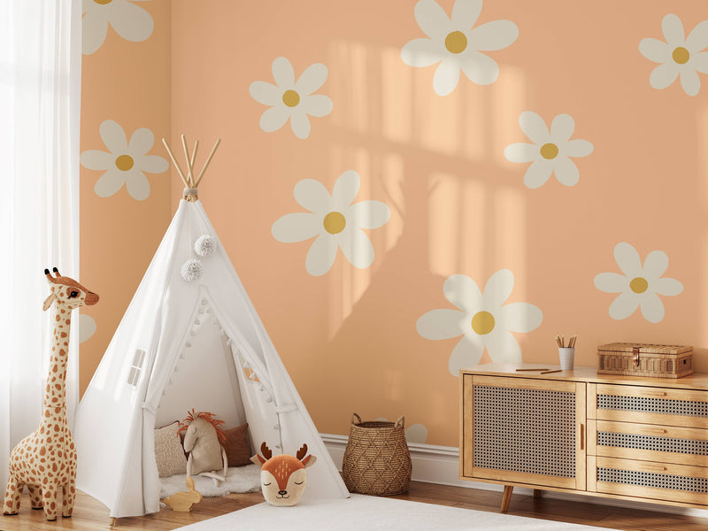 Daisy Wall Mural, Wild Flowers